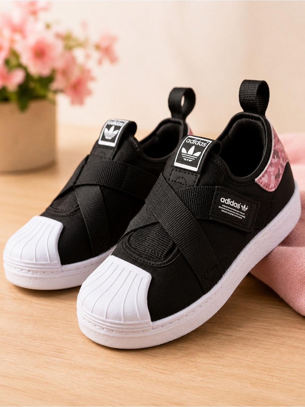 Adidas Superstar 360 Toddler Girls Sneakers NWT Black Pink Camo Size 11